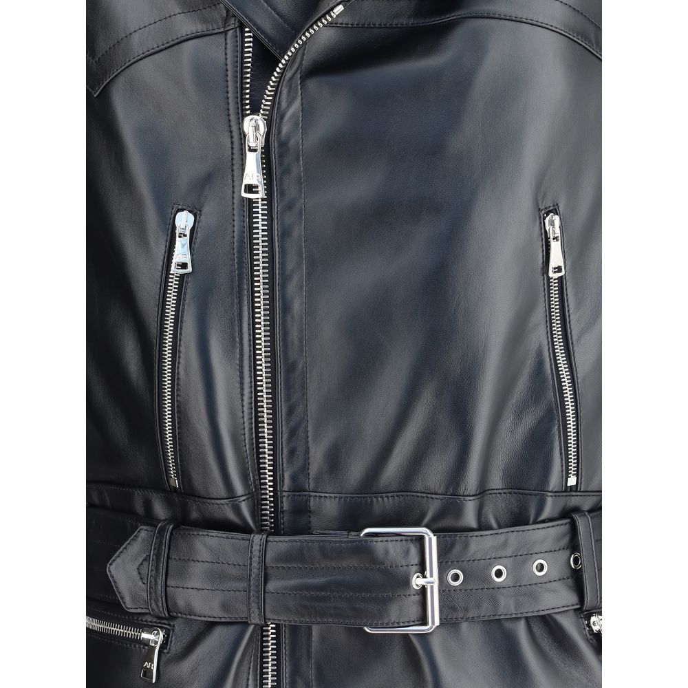 Alessandra Rich Black Leather Biker Jacket | Regal Royce