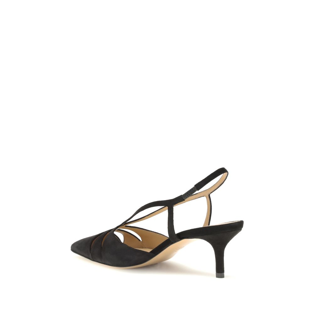 Francesco Russo Black Calf Leather Bos Taurus Mid Heel Pumps | Regal Royce