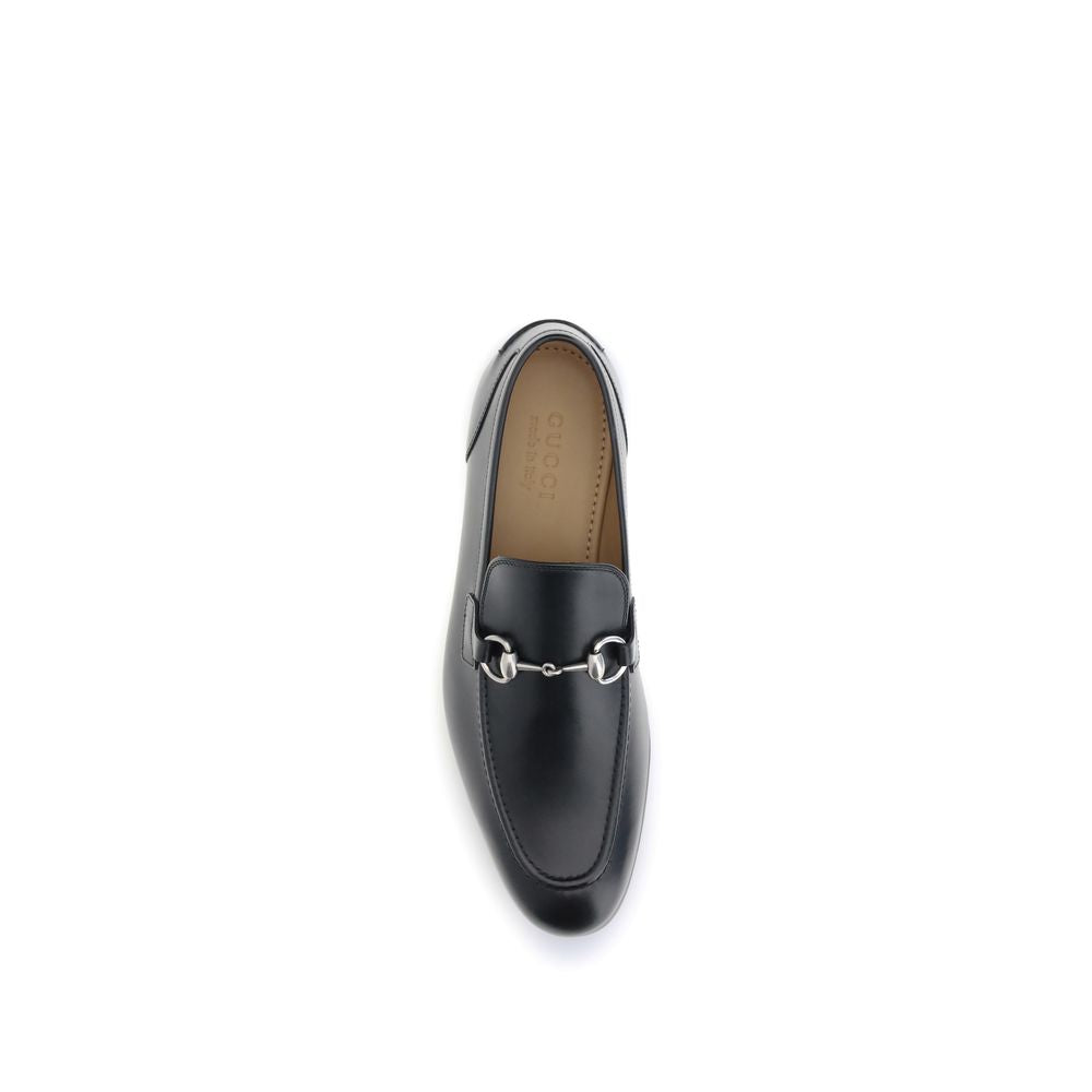 Gucci Black Calf Leather Bos Taurus Slip-On Loafers | Regal Royce