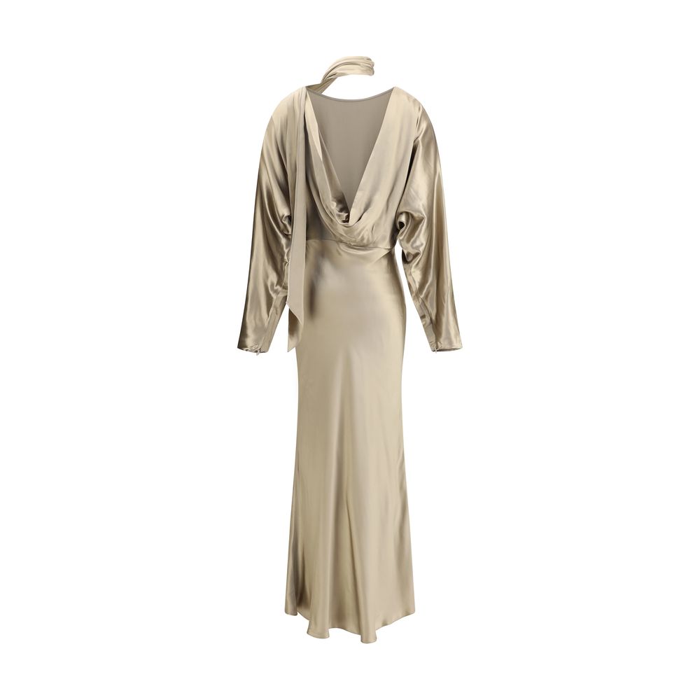 The Andamane Gold Viscose Casual Dress | Regal Royce