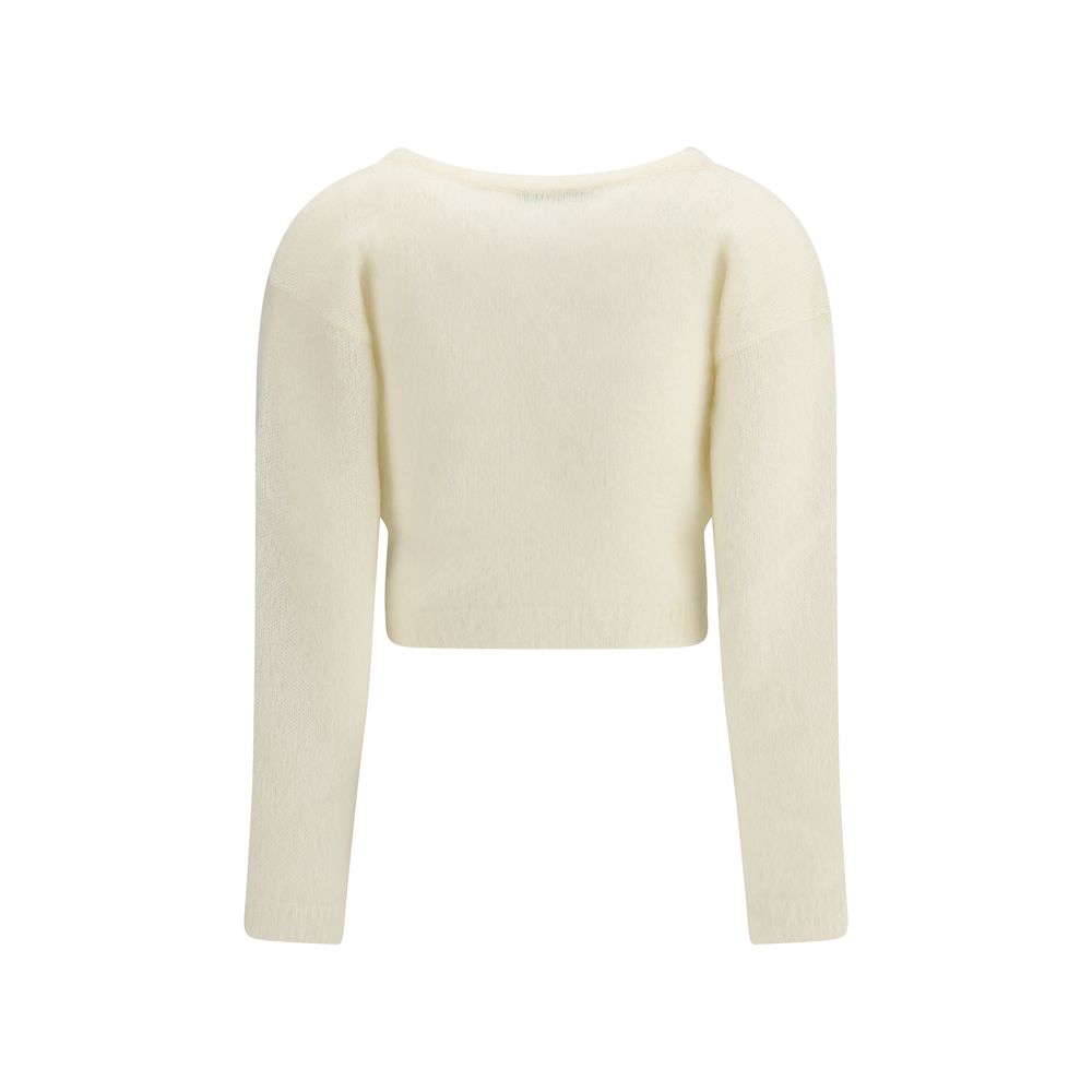 Alessandra Rich White Mohair Cardigan | Regal Royce