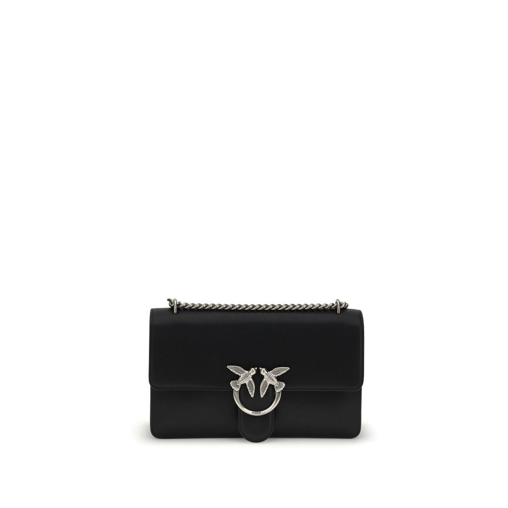 PINKO Black Calf Leather Bos Taurus Shoulder Bag | Regal Royce