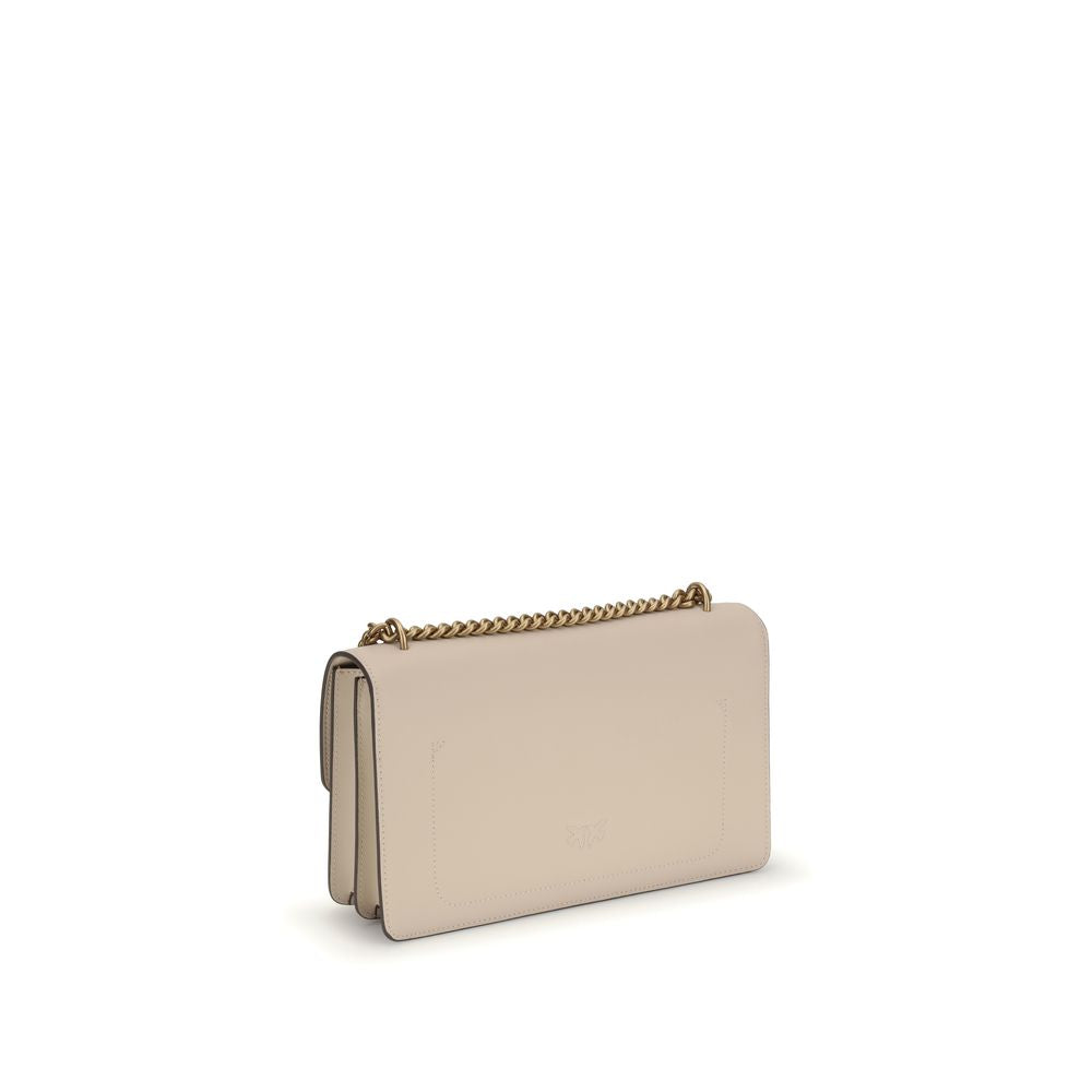 PINKO Beige Calf Leather Bos Taurus Shoulder Bag | Regal Royce