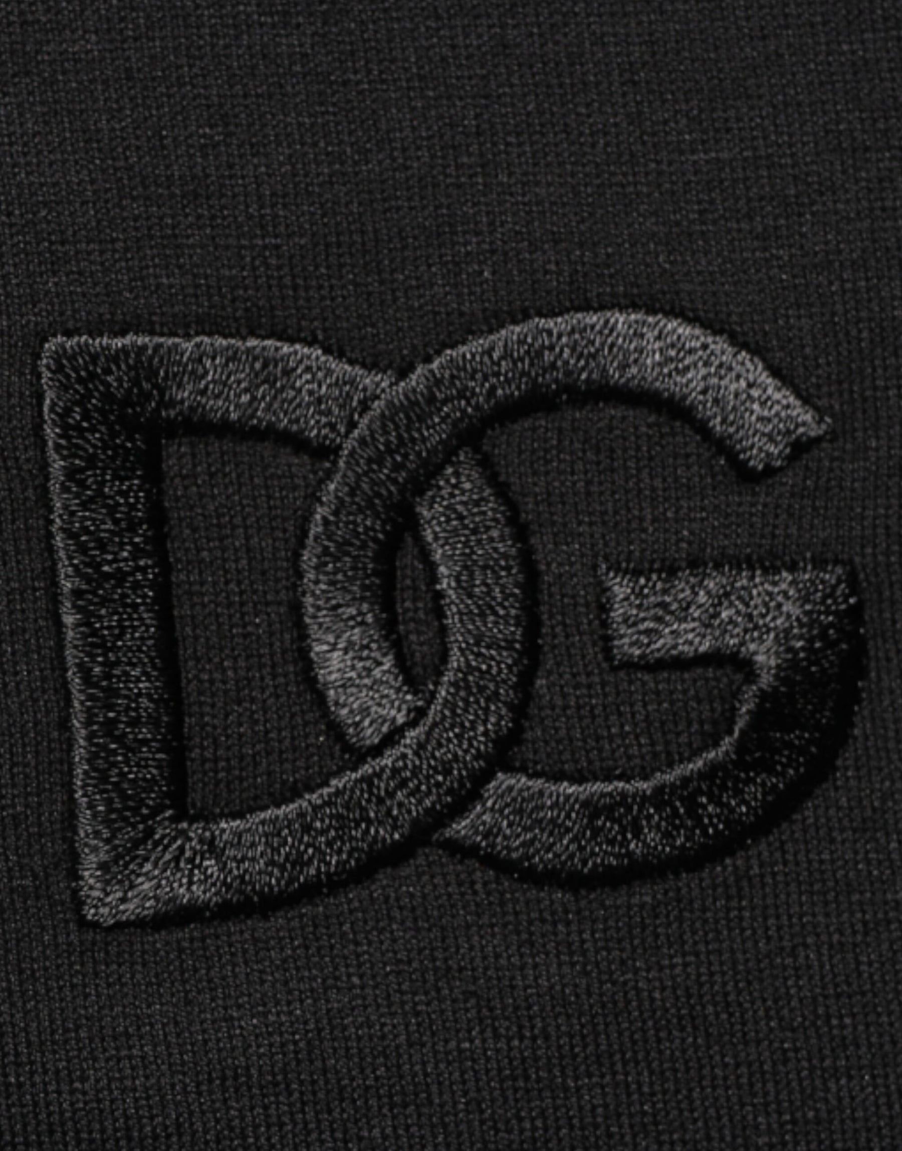 Dolce & Gabbana Black Cotton Embroidered DG Logo Pocket T-shirt | Regal Royce