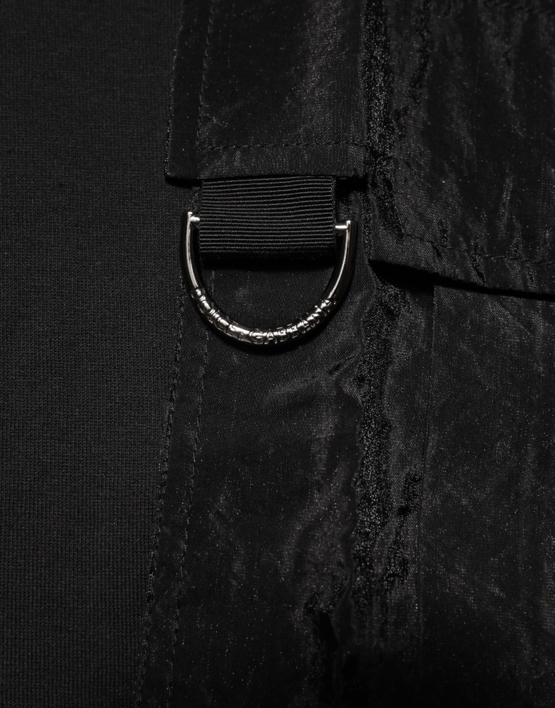 Dolce & Gabbana Black Cotton Embroidered DG Logo Pocket T-shirt | Regal Royce