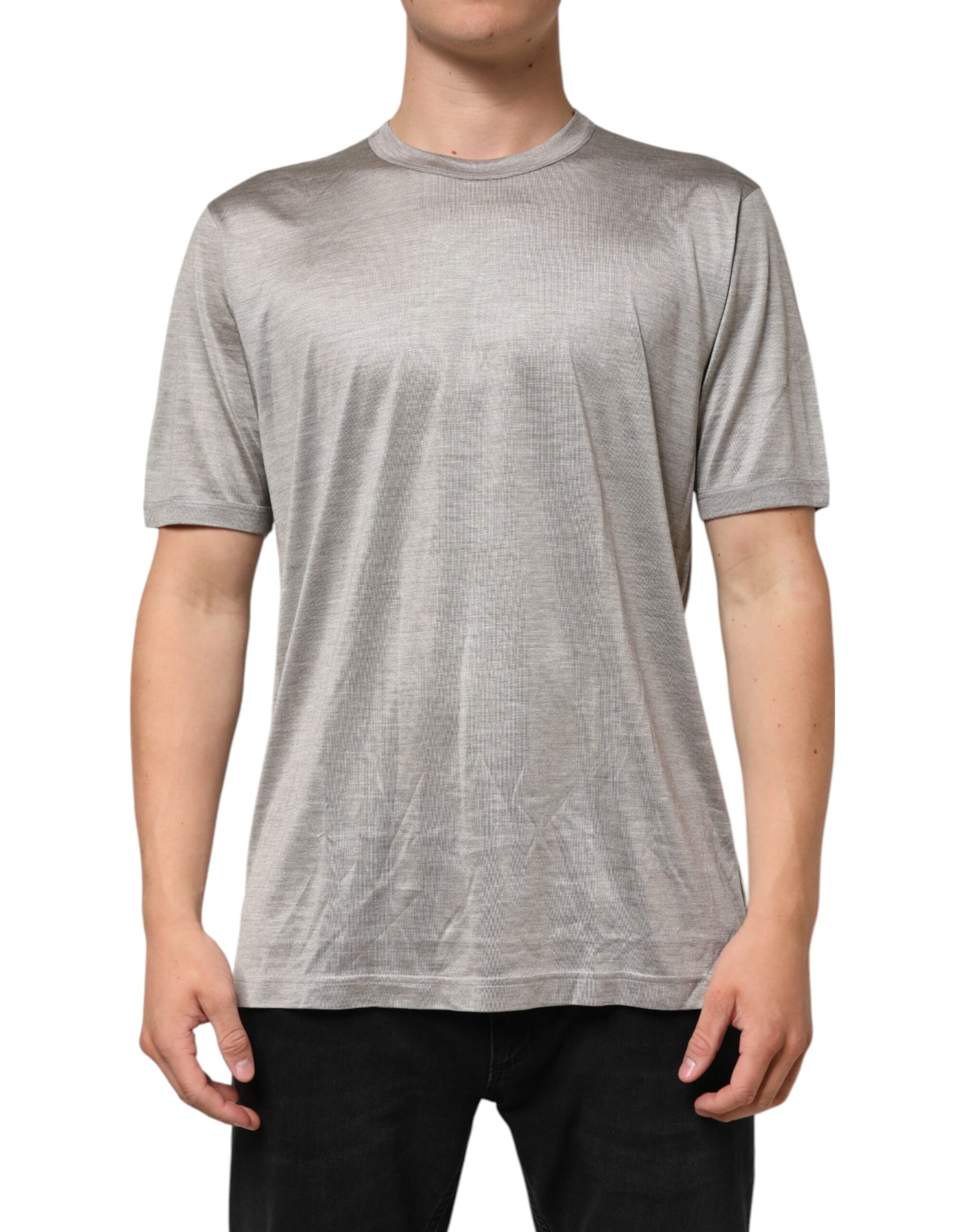 Dolce & Gabbana Beige Hazelnut Cotton Shortsleeve Shirt T-shirt | Regal Royce