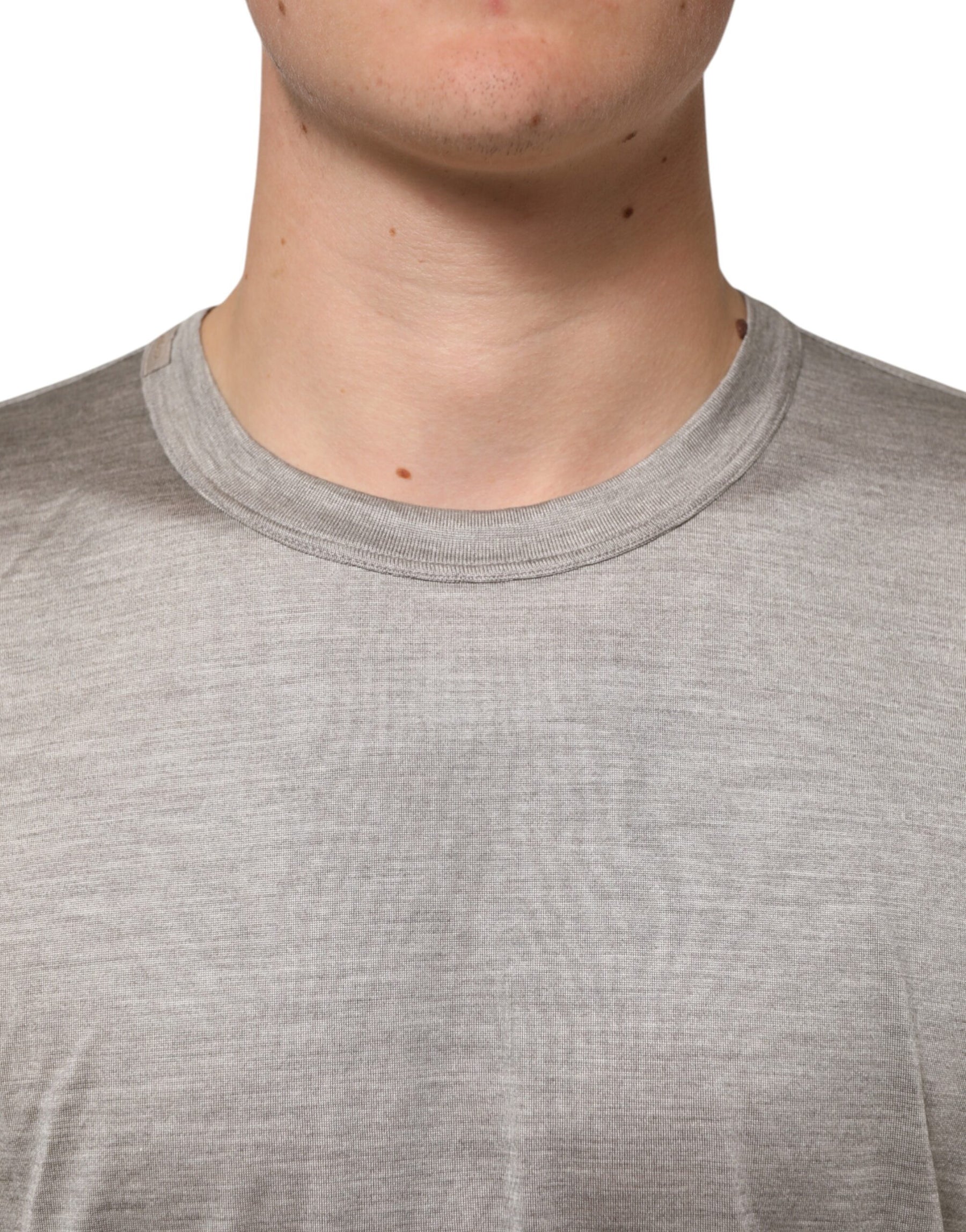 Dolce & Gabbana Beige Hazelnut Cotton Shortsleeve Shirt T-shirt | Regal Royce