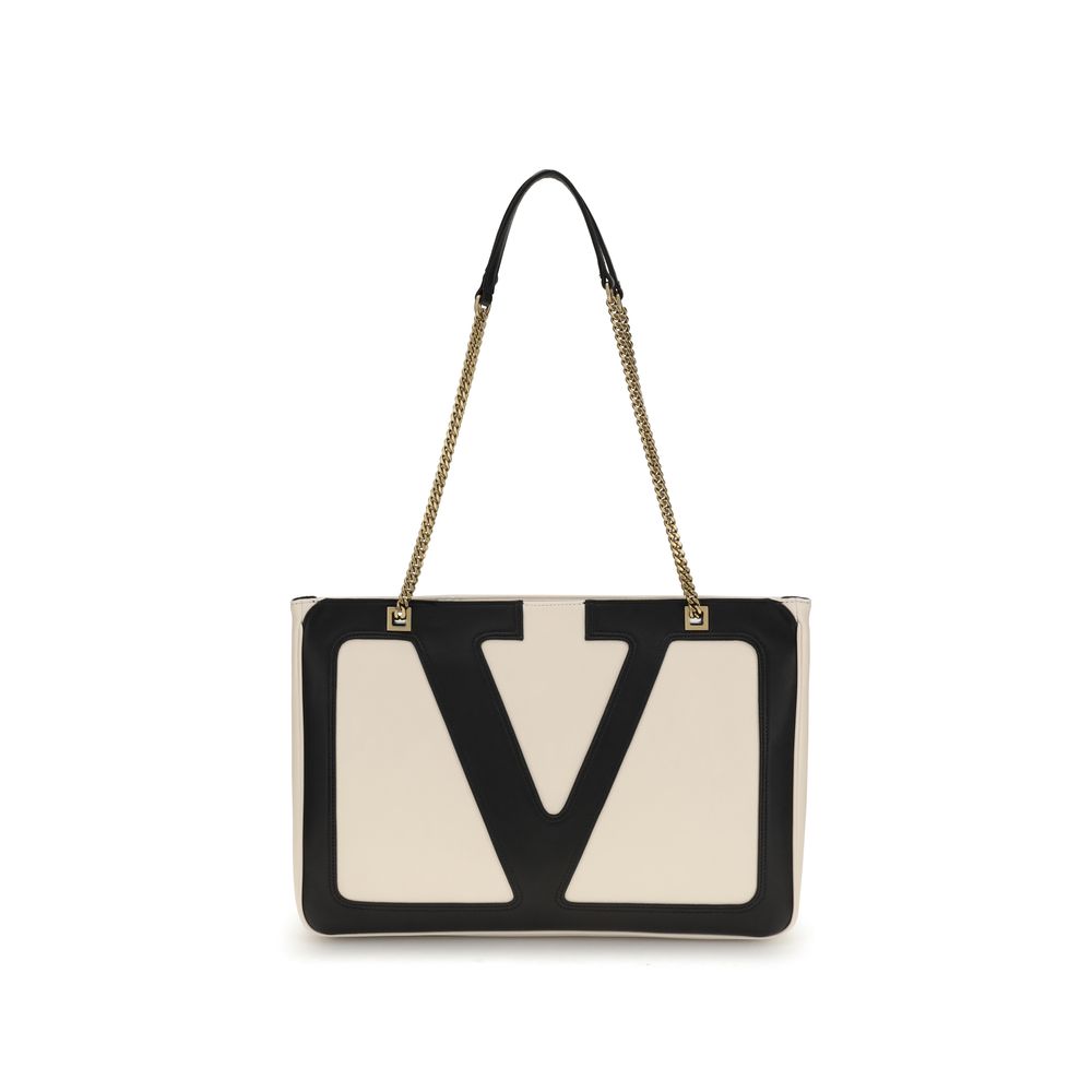 Valentino Garavani Cream Calf Leather Bos Taurus Shoulder Bag | Regal Royce