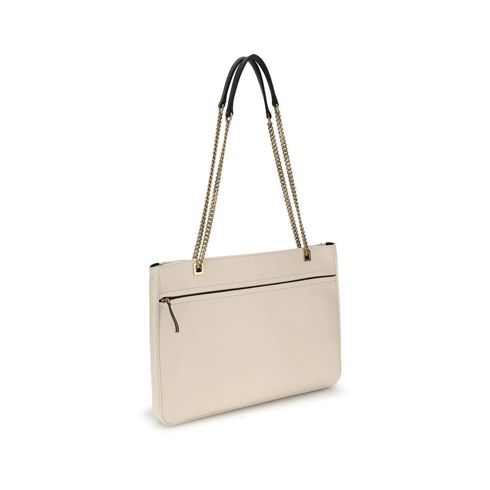 Valentino Garavani Cream Calf Leather Bos Taurus Shoulder Bag | Regal Royce