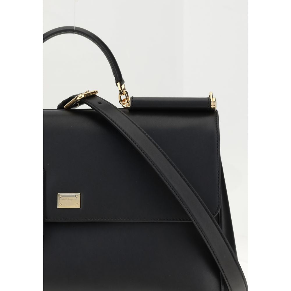 Dolce & Gabbana Black Calf Leather Bos Taurus Shoulder Bag | Regal Royce