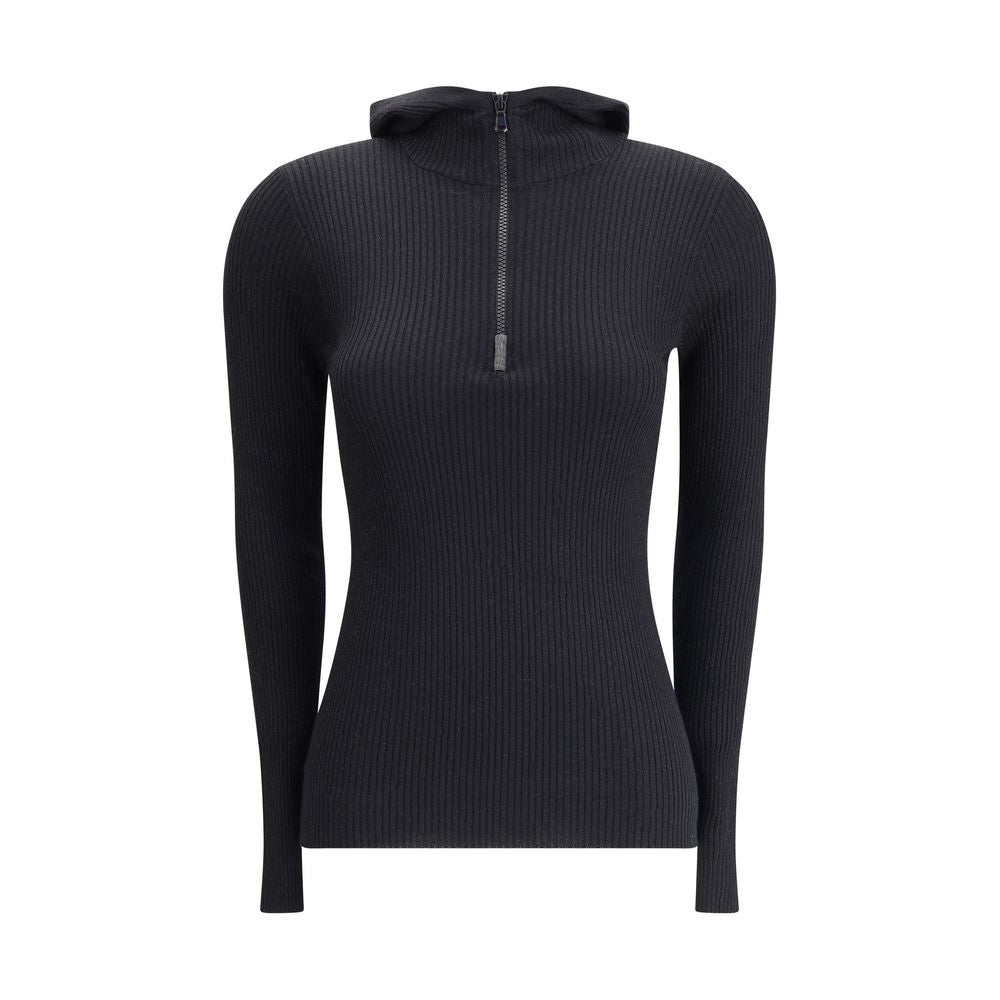 Brunello Cucinelli Black Cashmere Sweatshirt | Regal Royce