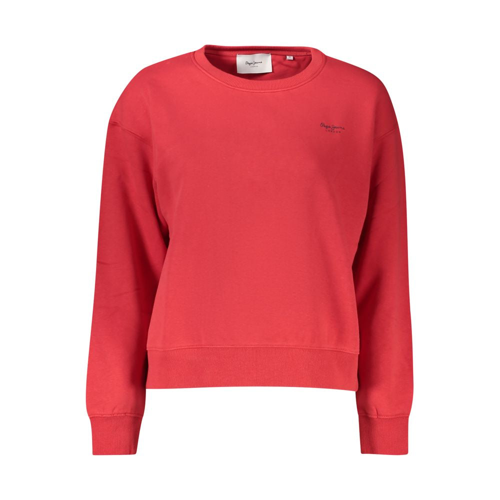 Pepe Jeans Rosso Cotton Women Sweatshirt | Regal Royce