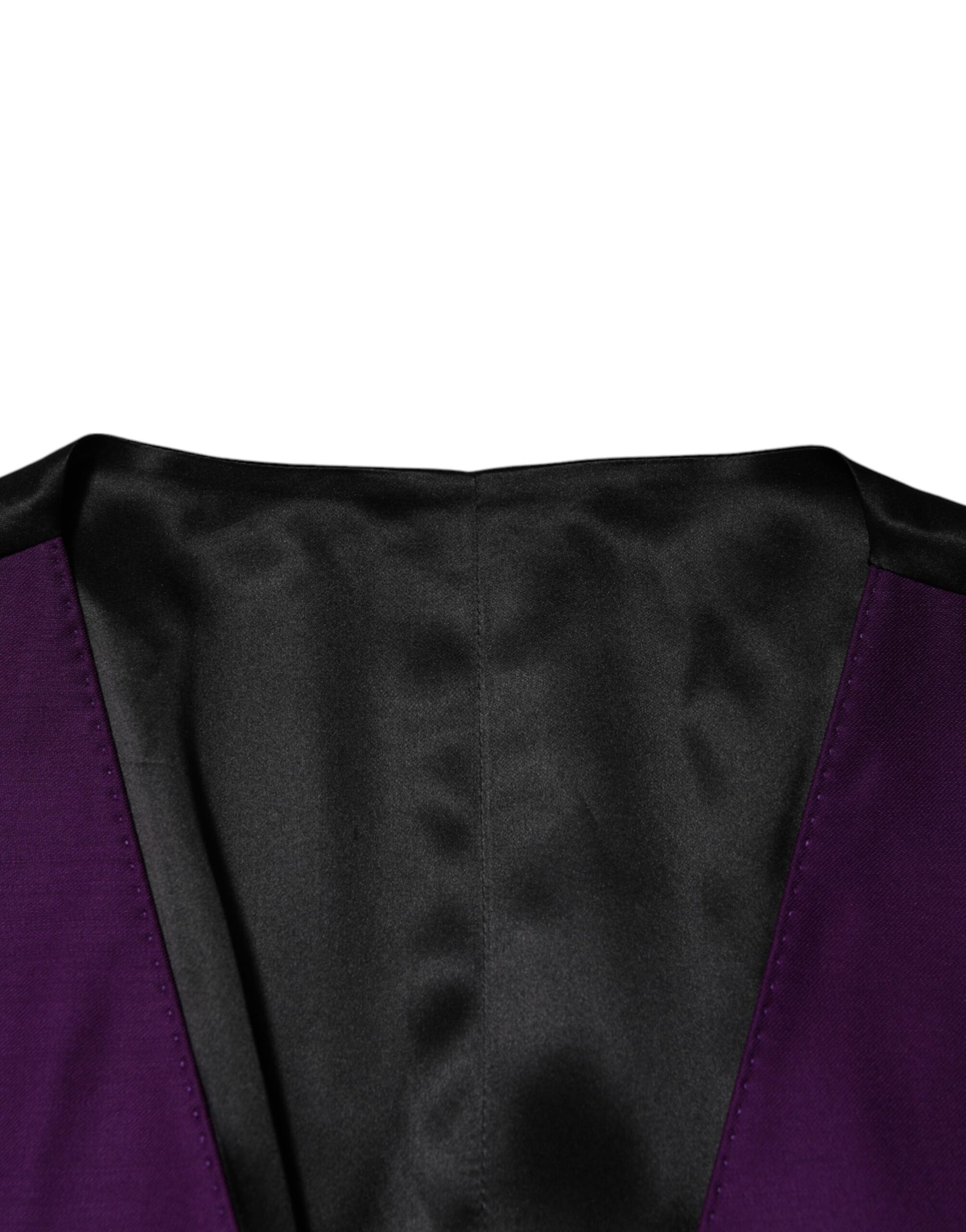 Dolce & Gabbana Purple Wool Dress Formal Waistcoat Vest | Regal Royce