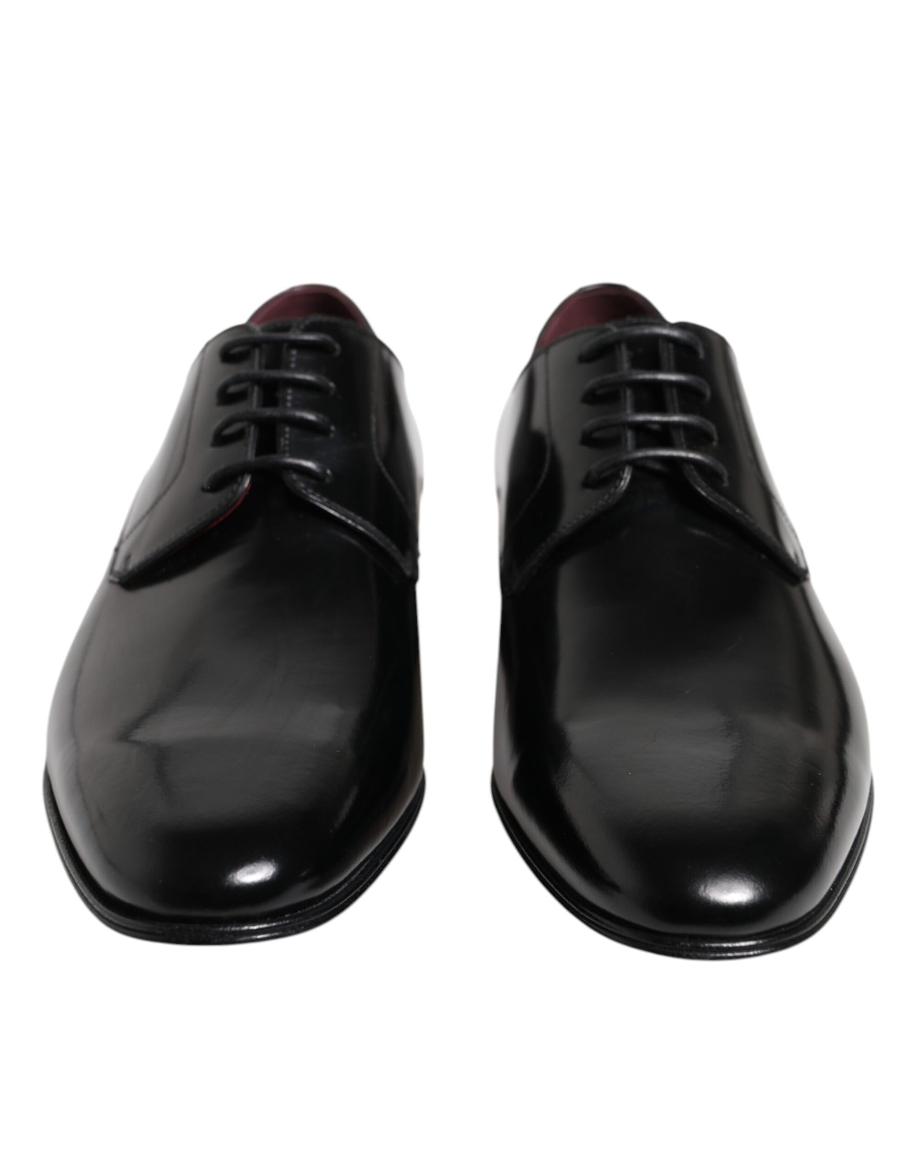 Dolce & Gabbana Men Dress Black Calfskin Leather Derby Shoes | Regal Royce