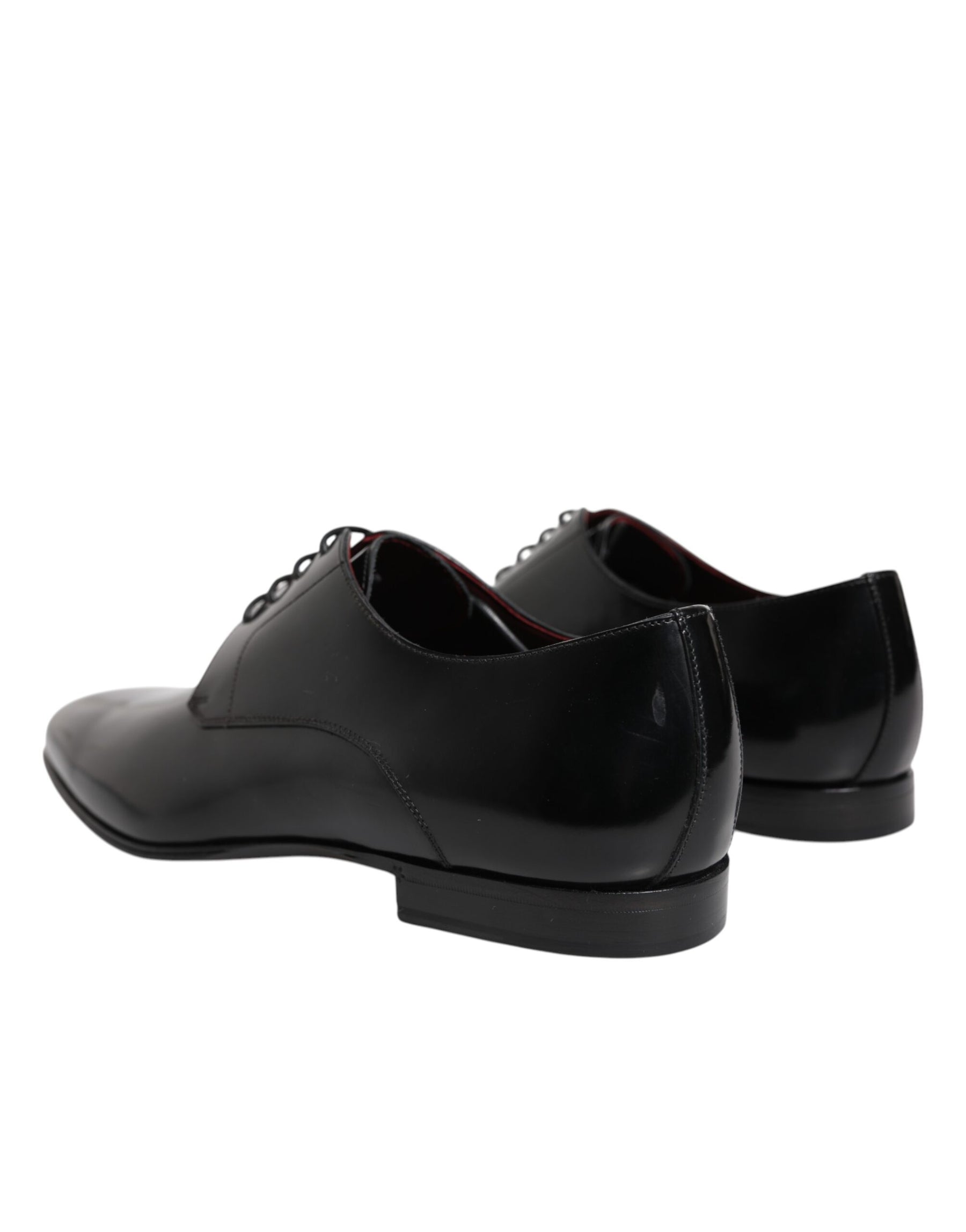 Dolce & Gabbana Men Dress Black Calfskin Leather Derby Shoes | Regal Royce