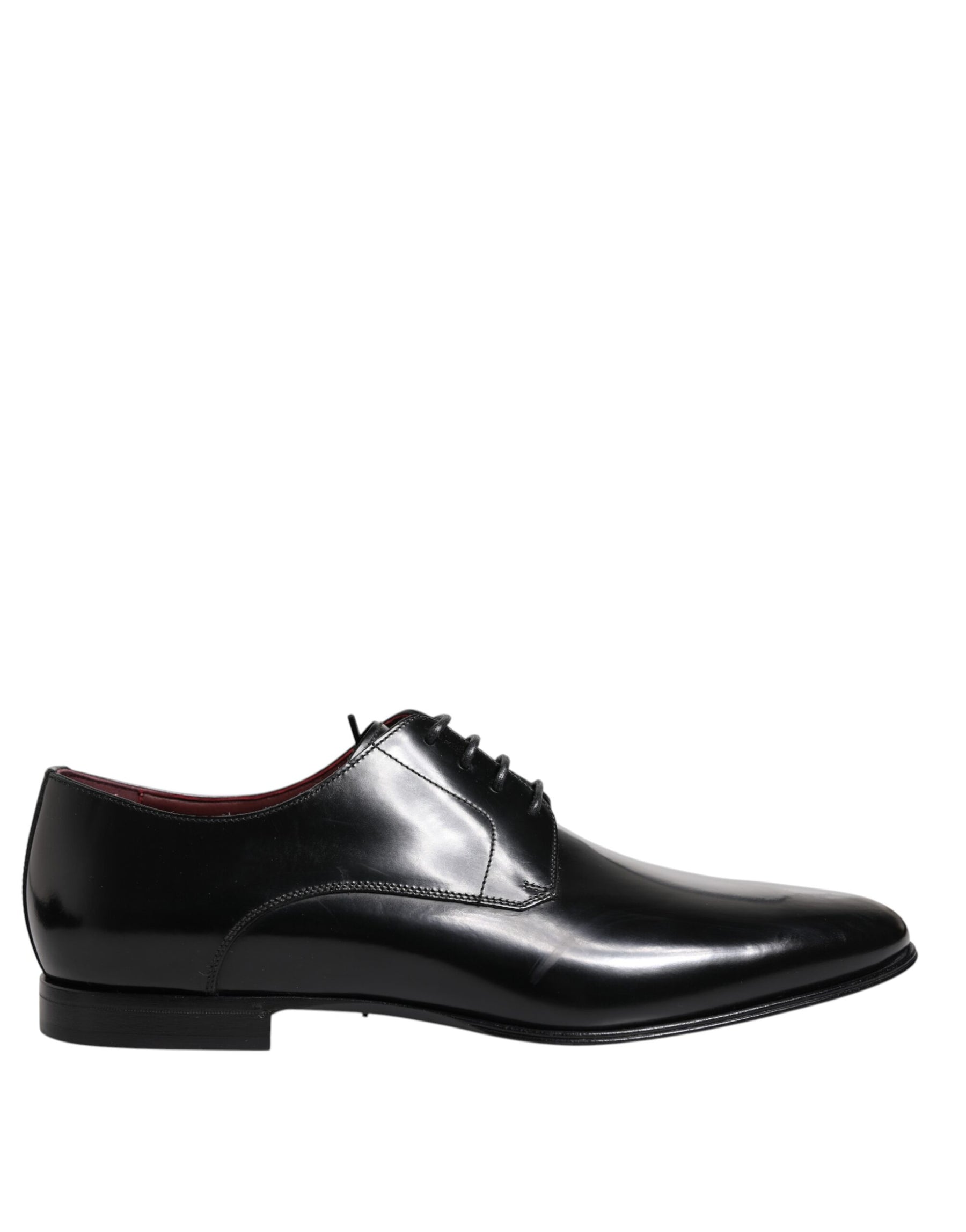 Dolce & Gabbana Men Dress Black Calfskin Leather Derby Shoes | Regal Royce