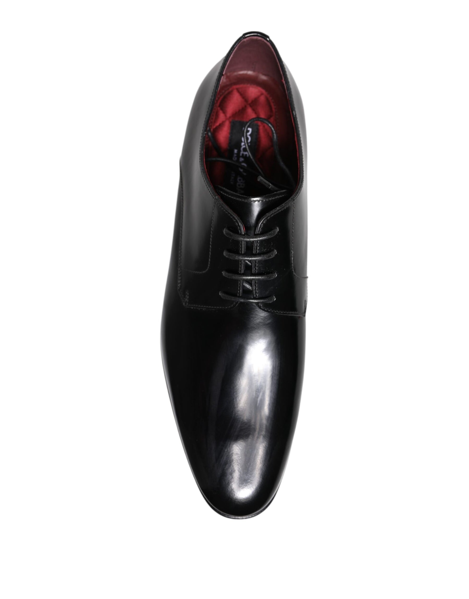 Dolce & Gabbana Men Dress Black Calfskin Leather Derby Shoes | Regal Royce