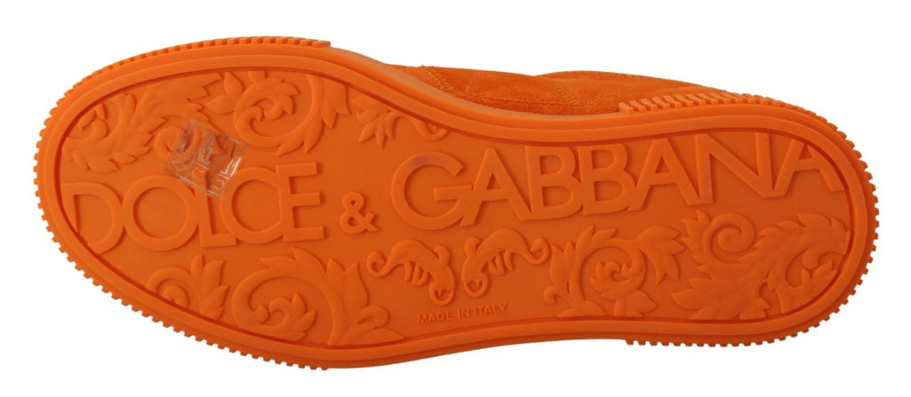 Dolce & Gabbana Orange Leather P.j. Tucker Men Sneakers Shoes