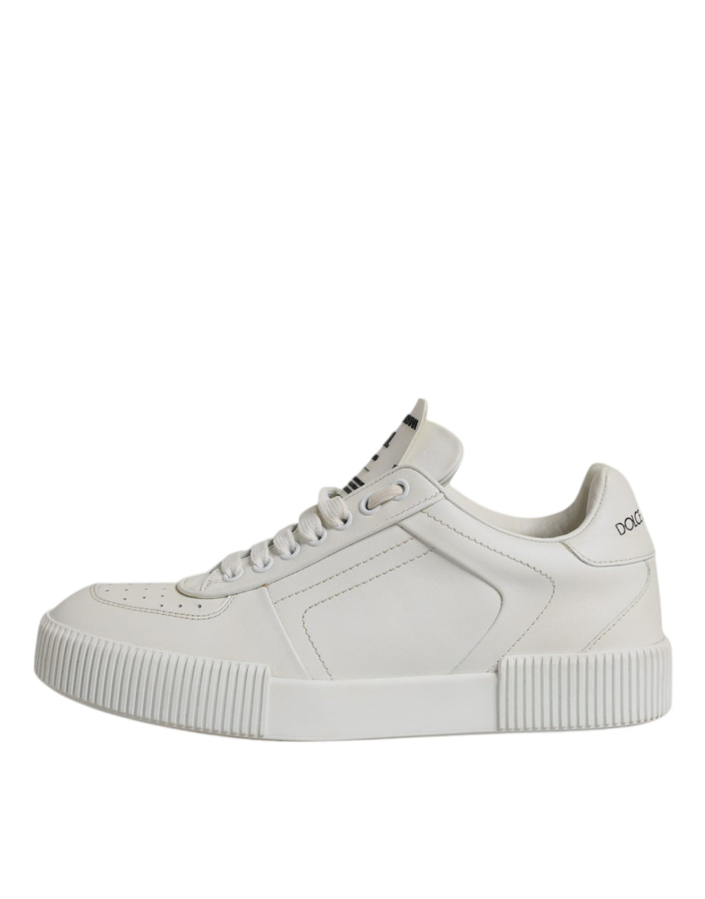 Dolce & Gabbana White Miami Leather Low Top Sneakers Shoes
