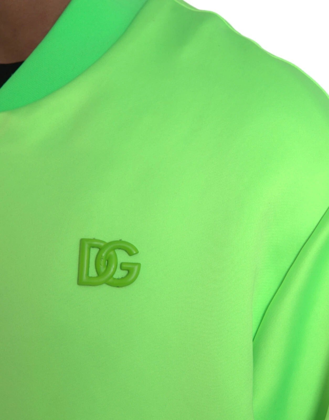Dolce & Gabbana Neon Green Polyester Long Sleeves Men Bomber Jacket | Regal Royce