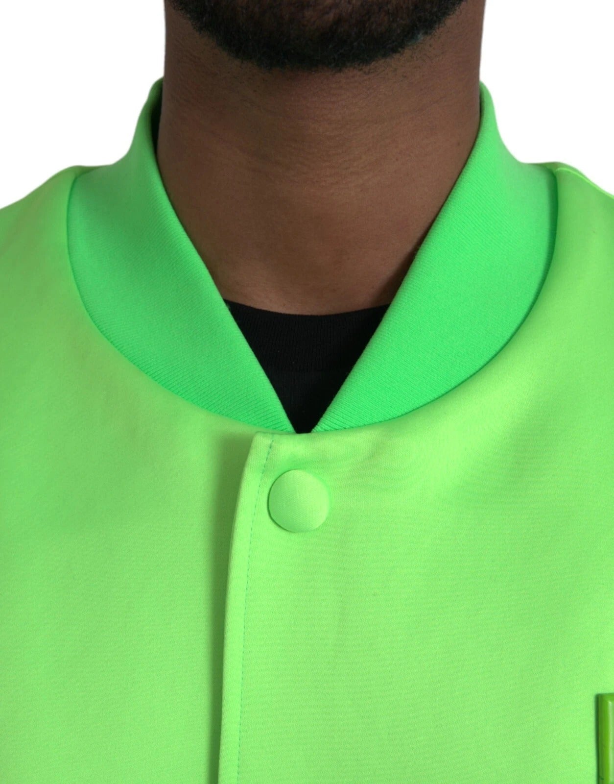 Dolce & Gabbana Neon Green Polyester Long Sleeves Men Bomber Jacket | Regal Royce
