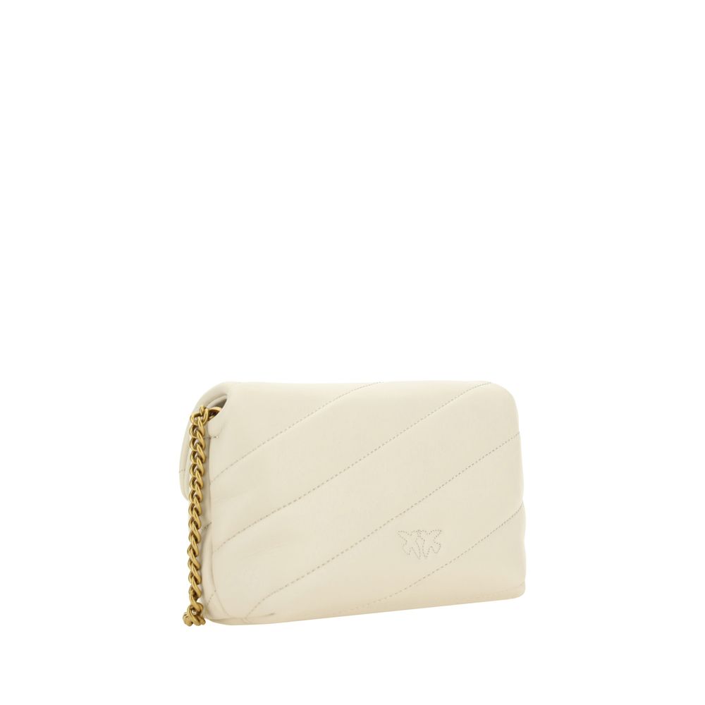 PINKO White Calf Leather Bos Taurus Shoulder Bag | Regal Royce