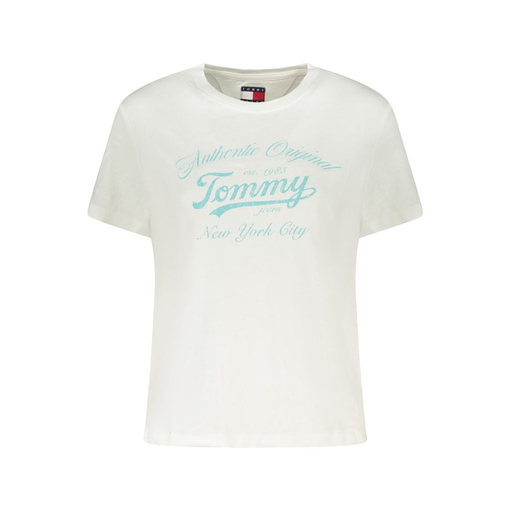Tommy Hilfiger Bianco Cotton Women T-Shirt | Regal Royce