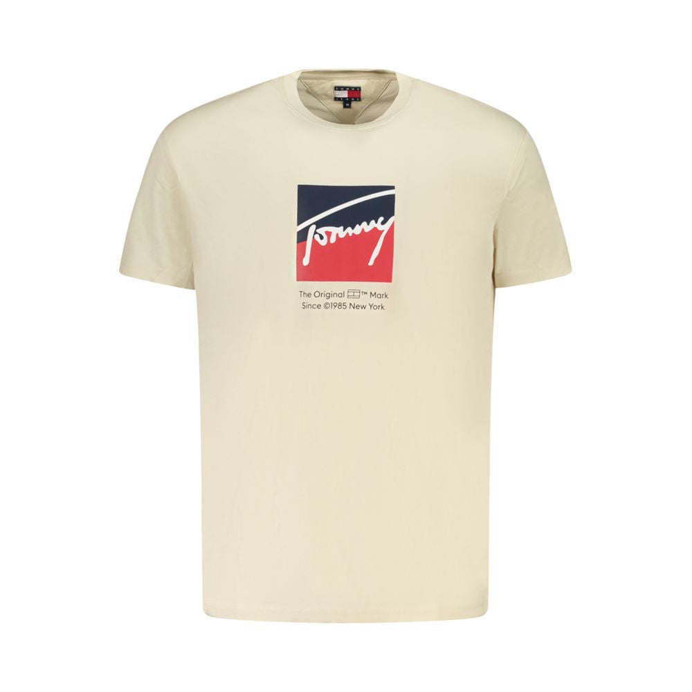 Tommy Hilfiger Beige Cotton Men's T-Shirt | Regal Royce