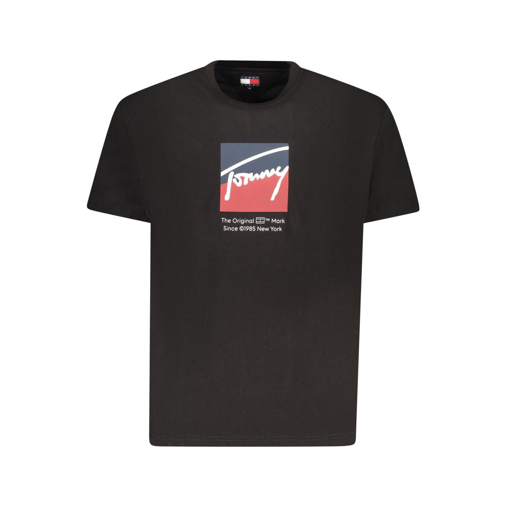 Tommy Hilfiger Black Cotton Men's T-Shirt | Regal Royce