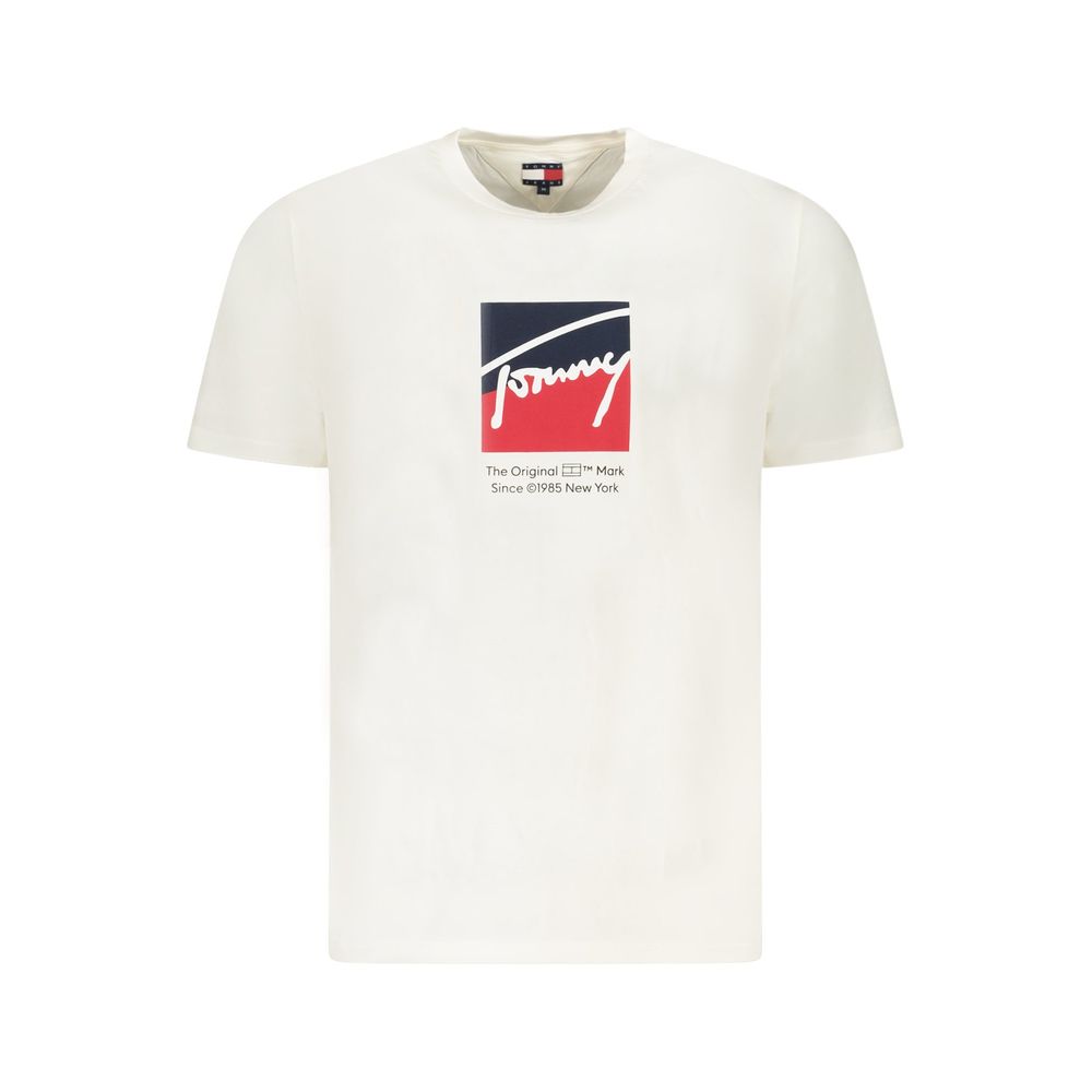 Tommy Hilfiger White Cotton Men T-Shirt | Regal Royce