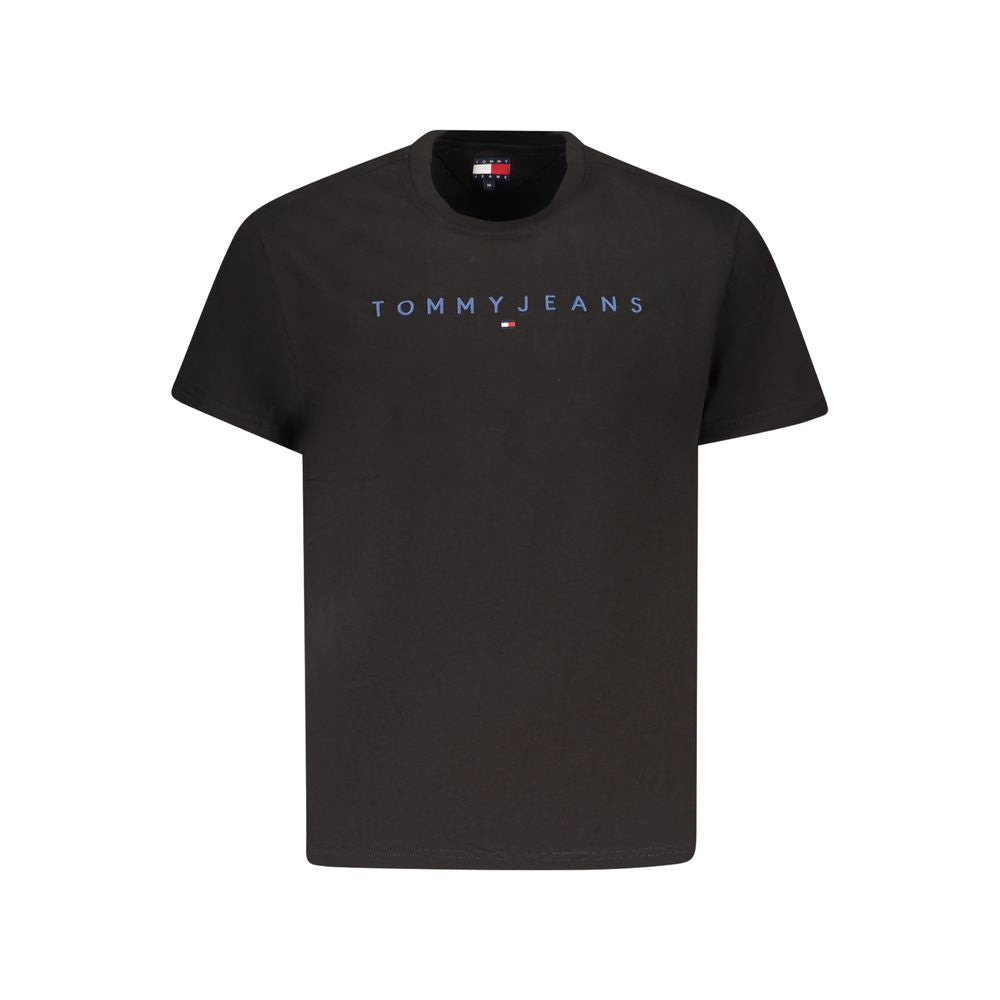 Tommy Hilfiger Black Cotton Men T-Shirt | Regal Royce