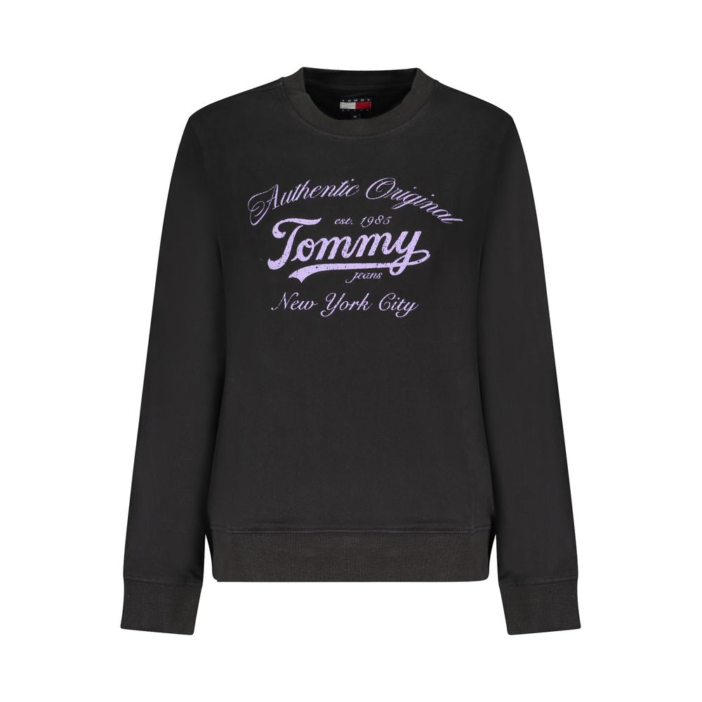Tommy Hilfiger Black Cotton Women Sweatshirt | Regal Royce