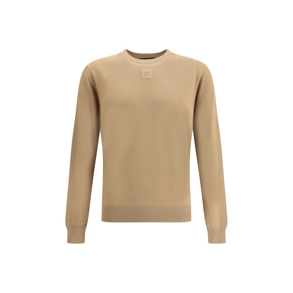 Fendi Beige Fleece Wool Sweatshirt | Regal Royce