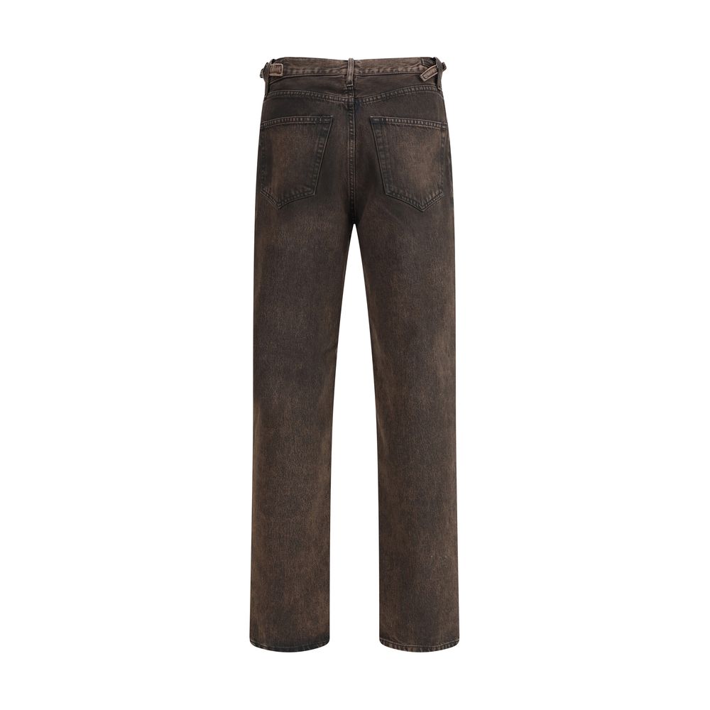 Haikure Brown Cotton Relaxed Fit Jeans | Regal Royce