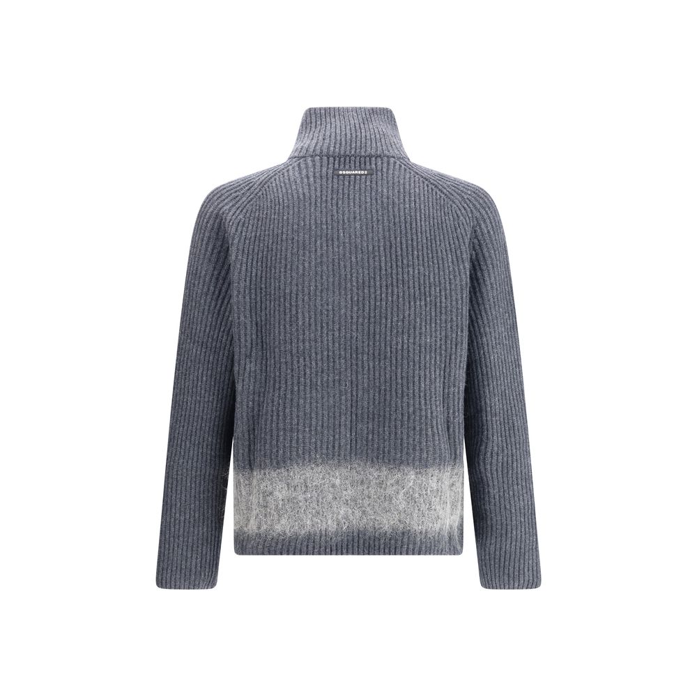 Dsquared² Gray Wool Cardigan