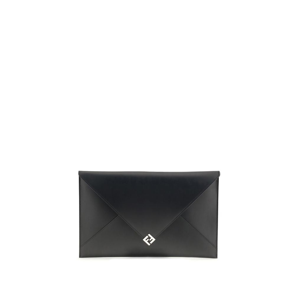 Fendi Black Leather Clutch Bag | Regal Royce