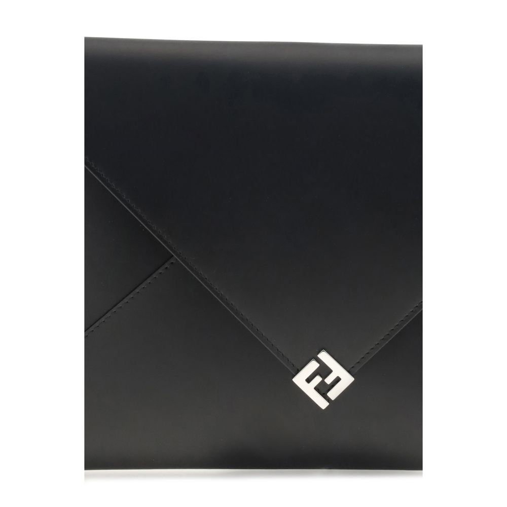 Fendi Black Leather Clutch Bag | Regal Royce