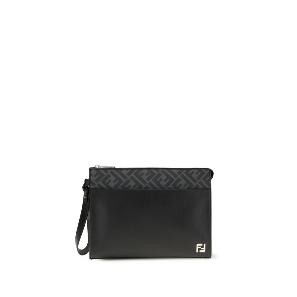 Fendi Black Leather Clutch Bag | Regal Royce