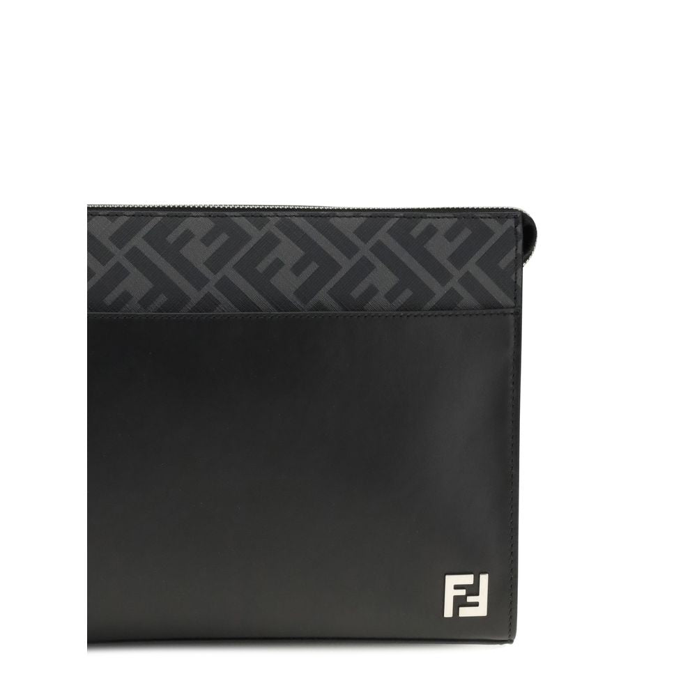 Fendi Black Leather Clutch Bag | Regal Royce
