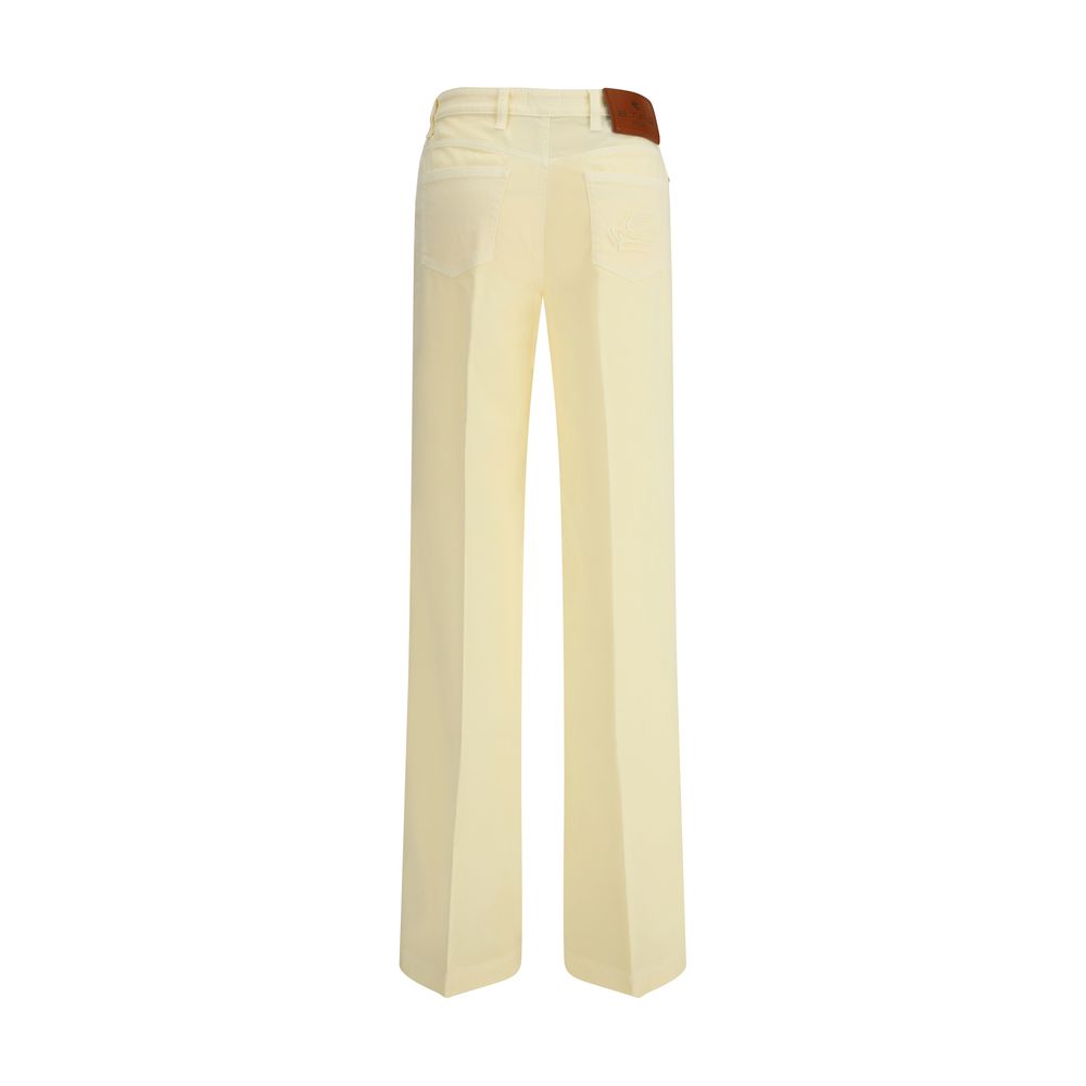 Etro Bicolor Cotton Straight-Leg Jeans | Regal Royce