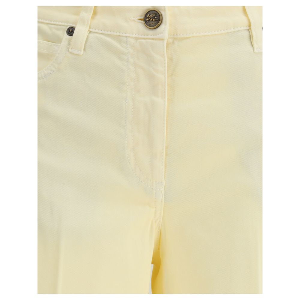Etro Bicolor Cotton Straight-Leg Jeans | Regal Royce