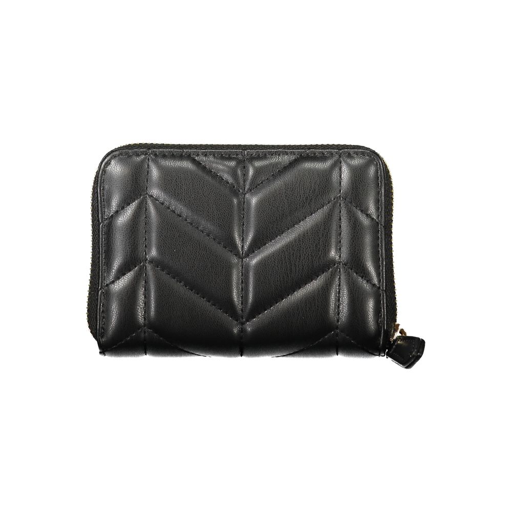Mario Valentino Black Polyurethane Women Wallet | Regal Royce