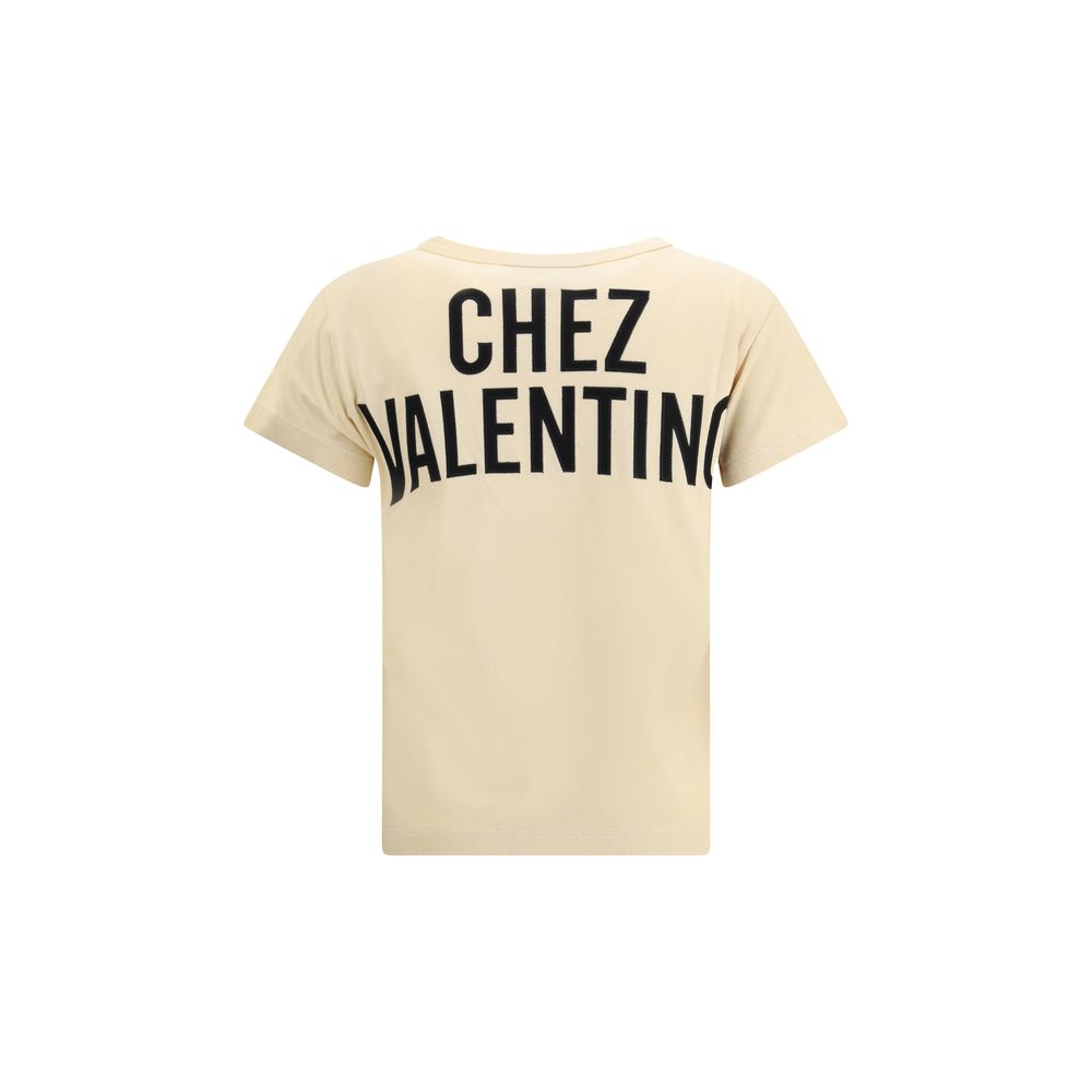 Valentino Beige Cotton T-Shirt | Regal Royce