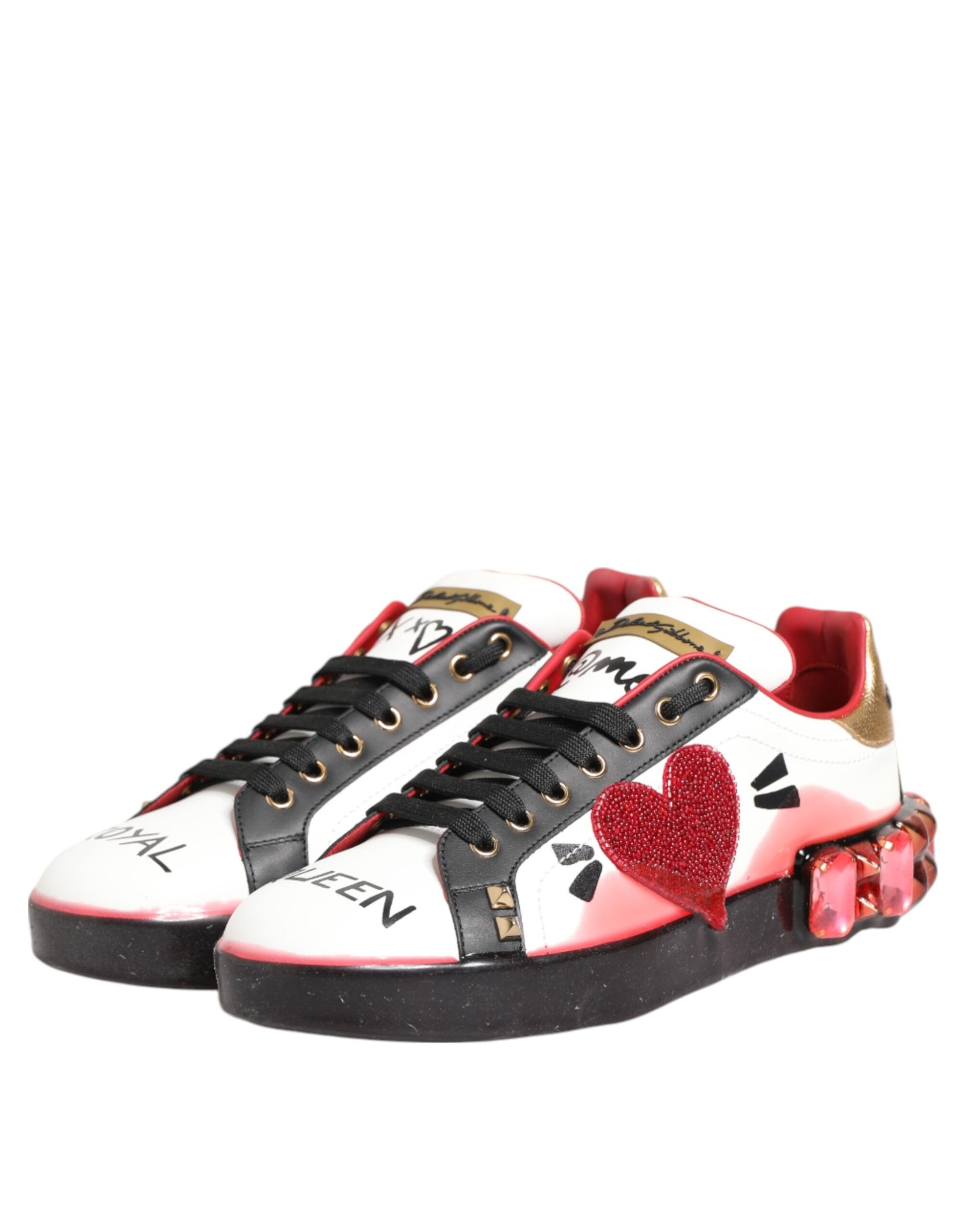 Dolce & Gabbana Multicolor Portofino Low Top Sneakers Shoes | Regal Royce