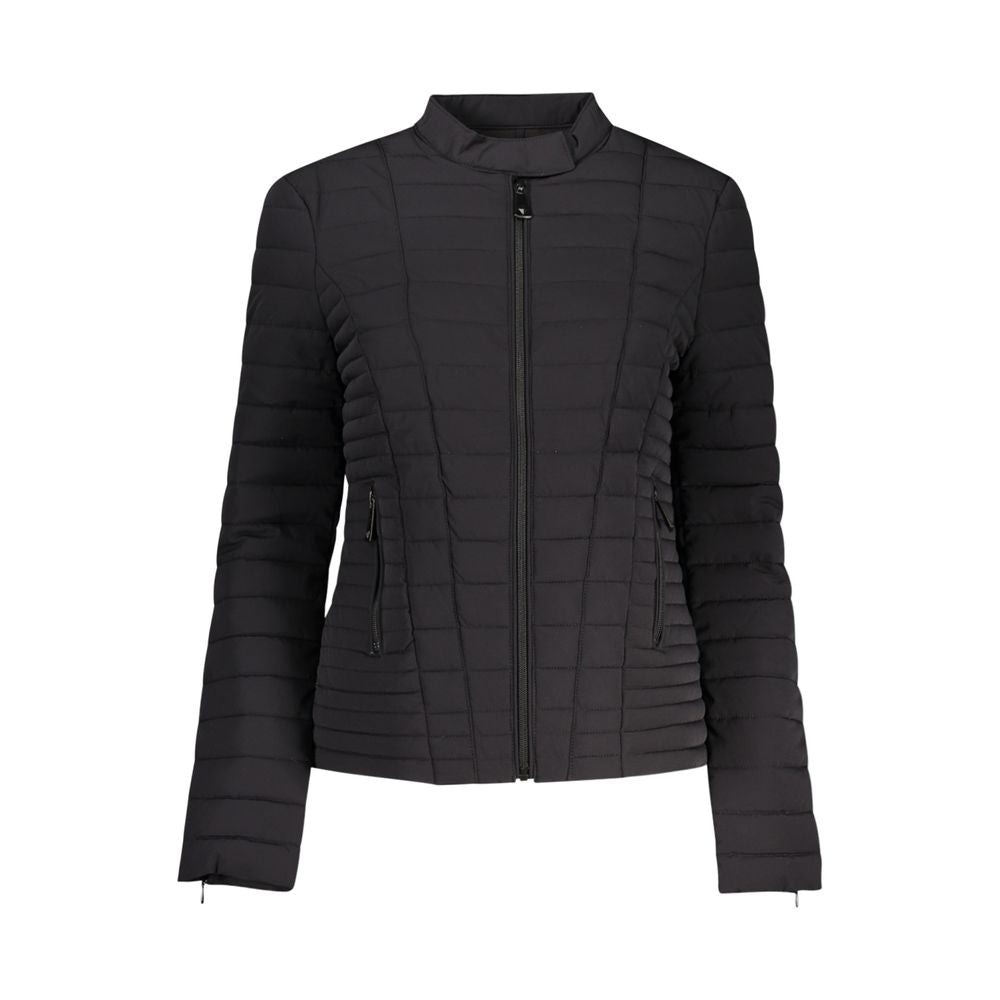 Guess Jeans Black Polyurethane Women's Jacket | Regal Royce