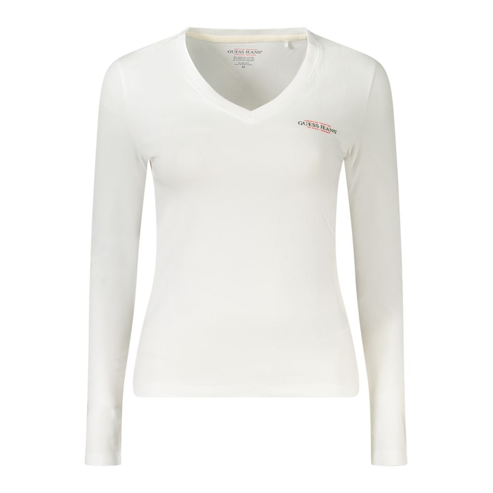 Guess Jeans Bianco Cotton Woman T-Shirt | Regal Royce
