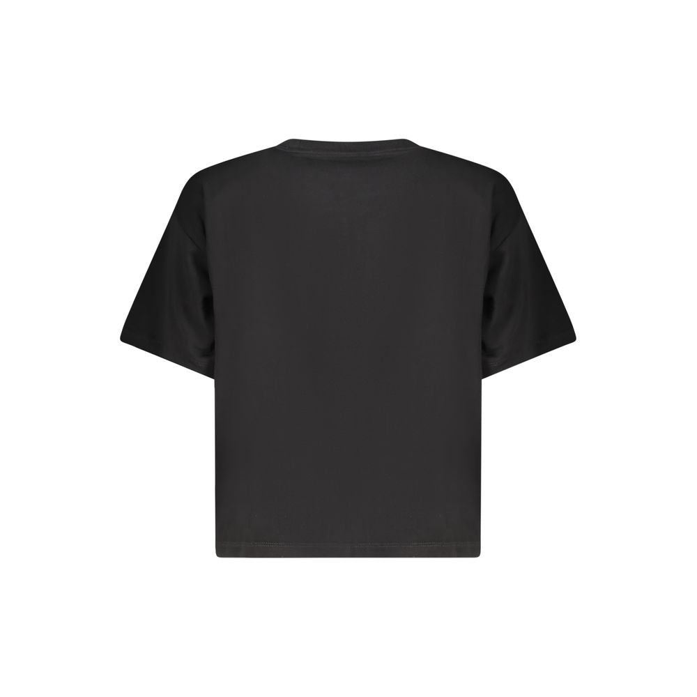 Guess Jeans Black Cotton Women T-Shirt | Regal Royce