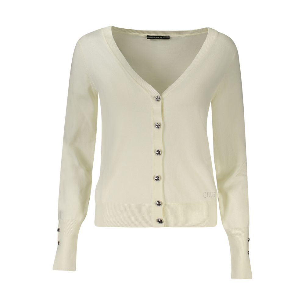 Guess Jeans Bianco Viscosa Womens Cardigan | Regal Royce