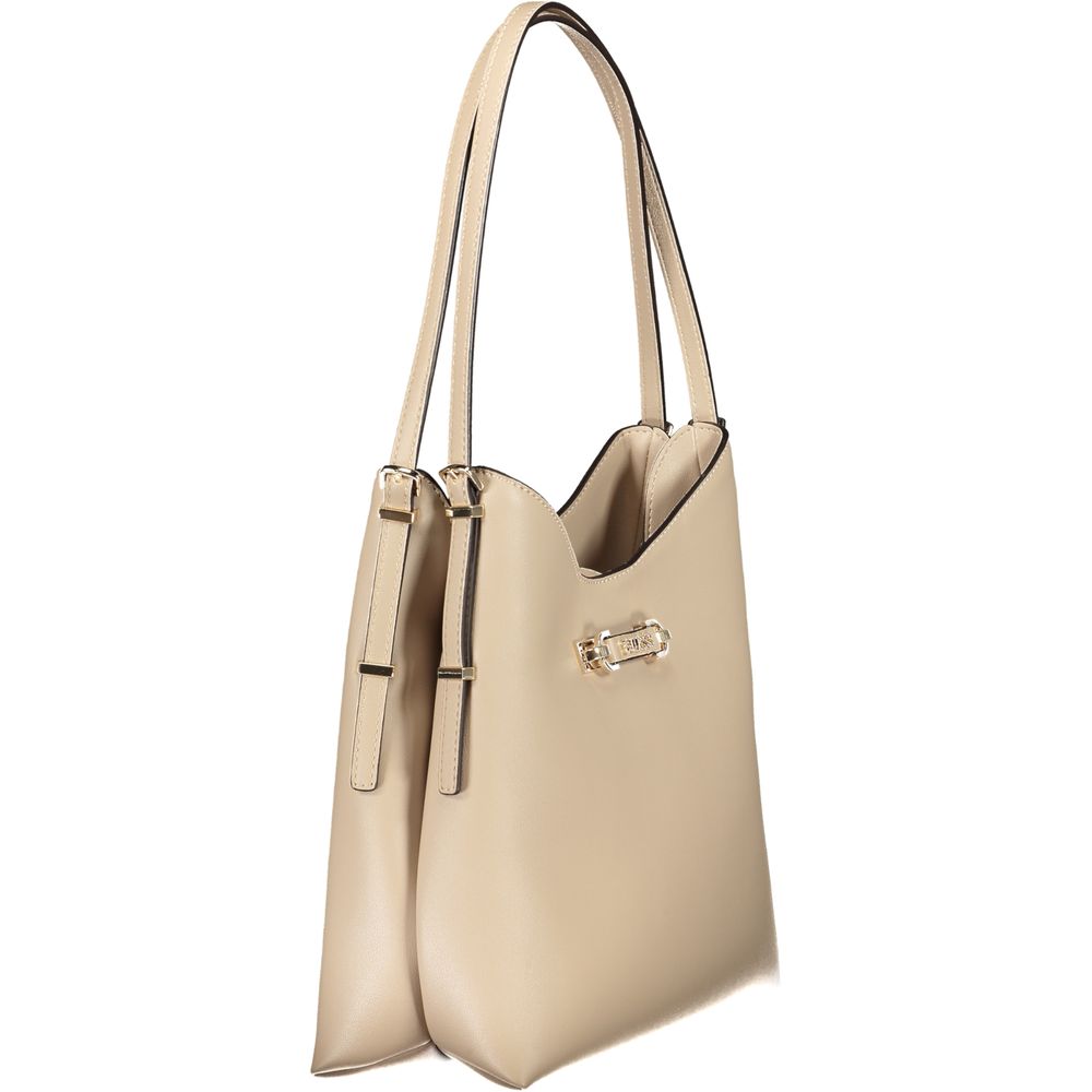 Guess Jeans Beige Polyethylene Women Handbag | Regal Royce