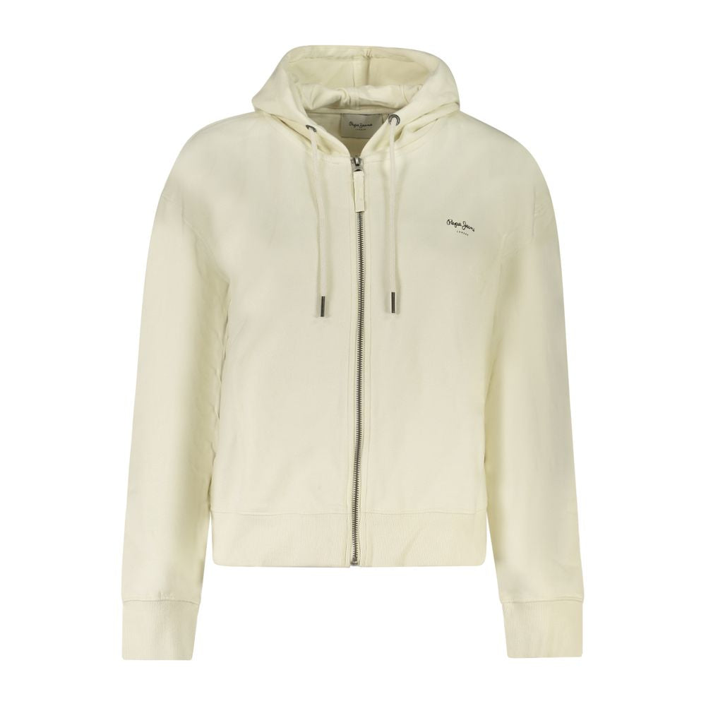 Pepe Jeans White Cotton Women Hoodie